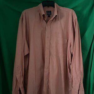 Jos Aa Bank Travelers Collection  mens Button Down Dress Shirt Large Cotton